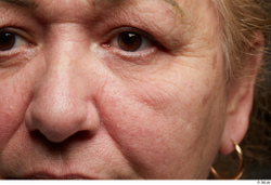 Eye Nose Cheek Skin Woman Chubby Wrinkles Studio photo references